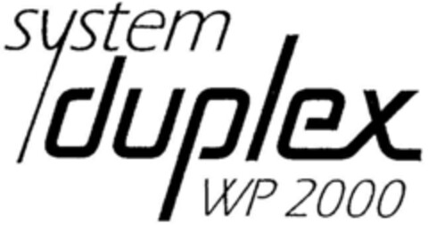 system duplex WP 2000 Logo (DPMA, 28.03.1996)