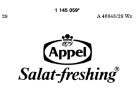 1879 Appel Salat-freshing Logo (DPMA, 07/08/1989)