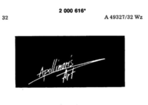 Apollinaris Art Logo (DPMA, 13.12.1990)