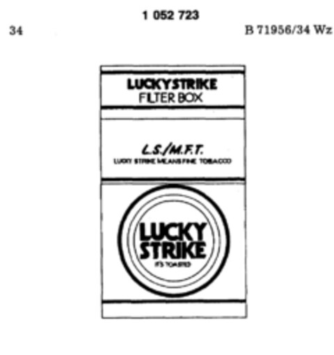 LUCKY STRIKE IT`S TOASTED Logo (DPMA, 25.02.1983)