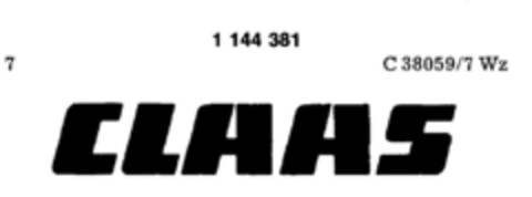CLAAS Logo (DPMA, 09/01/1988)