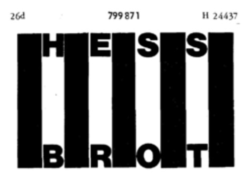 HESS BROT Logo (DPMA, 29.01.1964)