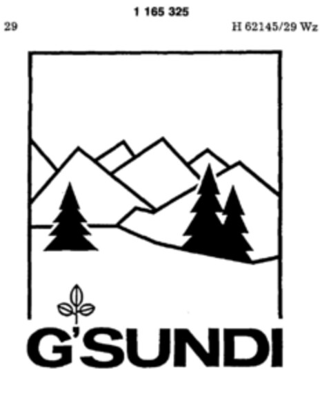 G'SUNDI Logo (DPMA, 23.08.1989)