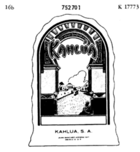 KAHLUA Logo (DPMA, 26.07.1960)