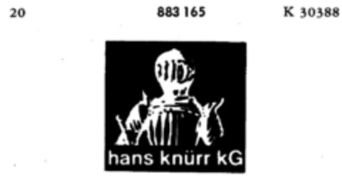 hans knürr kG Logo (DPMA, 09.10.1969)