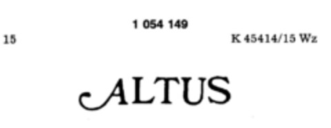 ALTUS Logo (DPMA, 29.01.1983)