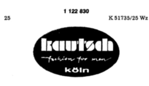 kautsch fashion for men köln Logo (DPMA, 24.09.1987)