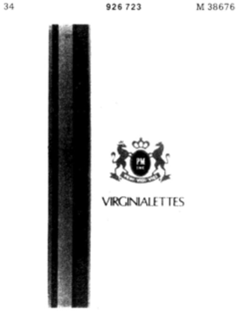 VIRGINIALETTES (PM) Logo (DPMA, 01/15/1974)