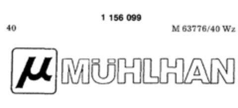 MÜHLHAN Logo (DPMA, 11.10.1988)