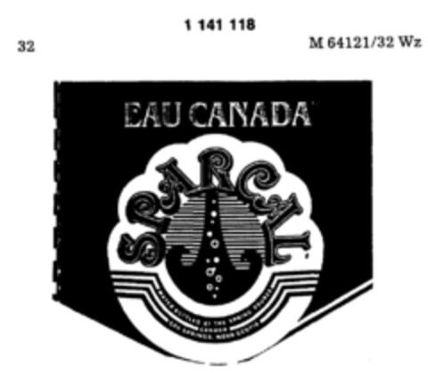 EAU CANADA SPARCAL Logo (DPMA, 12/06/1988)