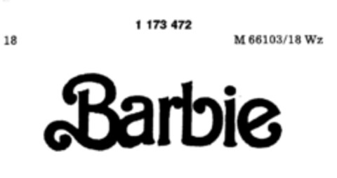 Barbie Logo (DPMA, 31.10.1989)