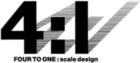 4:1 FOUR TO ONE:scale design Logo (DPMA, 07.04.1992)