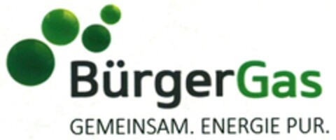 BürgerGas GEMEINSAM. ENERGIE PUR. Logo (DPMA, 04/14/2015)