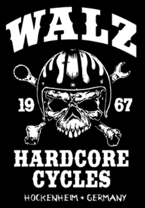 WALZ 1967 HARDCORE CYCLES HOCKENHEIM GERMANY Logo (DPMA, 04/08/2021)