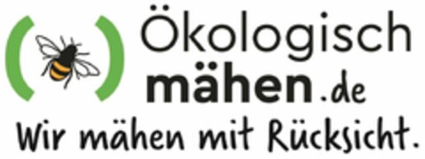 Ökologisch mähen.de Wir mähen mit Rücksicht. Logo (DPMA, 21.12.2021)