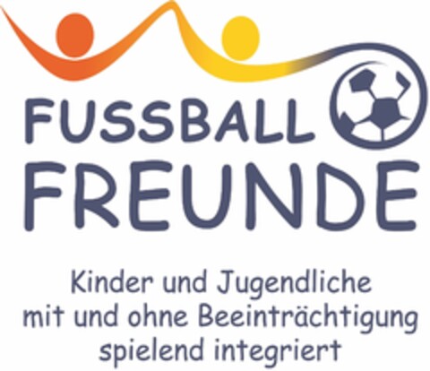 FUSSBALL FREUNDE Kinder und Jugendliche mit und ohne Beeinträchtigung spielend integriert Logo (DPMA, 11.04.2023)