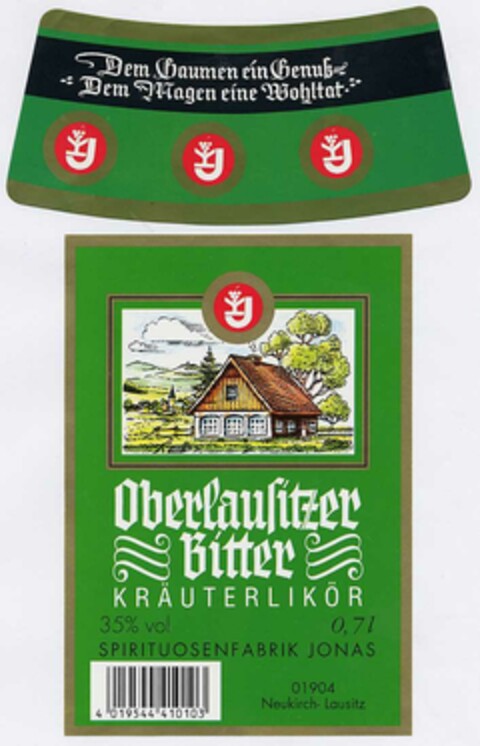 Oberlausitzer Bitter KRÄUTERLIKÖR Logo (DPMA, 05/14/2002)