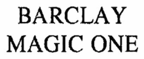 BARCLAY MAGIC ONE Logo (DPMA, 25.07.1997)