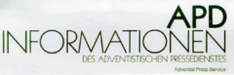 APD INFORMATIONEN DES ADVENTISTISCHEN PRESSEDIENSTES Adventist Press Service Logo (DPMA, 03/17/1998)