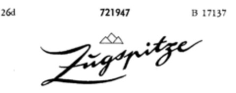 Zugspitze Logo (DPMA, 20.01.1958)