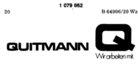 QUITMANN Wir arbeiten mit. Logo (DPMA, 30.01.1980)