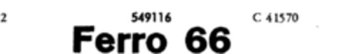 Ferro 66 Logo (DPMA, 12.09.1941)