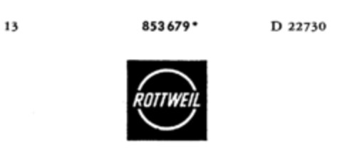 ROTTWEIL Logo (DPMA, 24.10.1968)