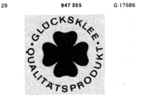 GLÜCKSKLEE QUALITÄTSPRODUKT Logo (DPMA, 18.05.1968)