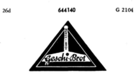 Geschi-Brot Logo (DPMA, 06.02.1952)