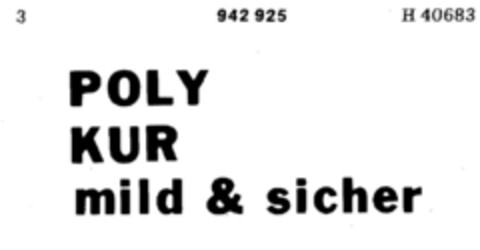 Poly Kur mild & sicher Logo (DPMA, 19.07.1975)
