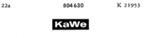 KaWe Logo (DPMA, 10.09.1963)
