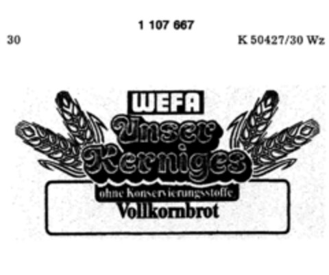 WEFA Unser Kerniges Logo (DPMA, 22.10.1986)