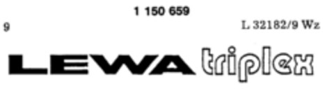 LEWA triplex Logo (DPMA, 06.04.1989)
