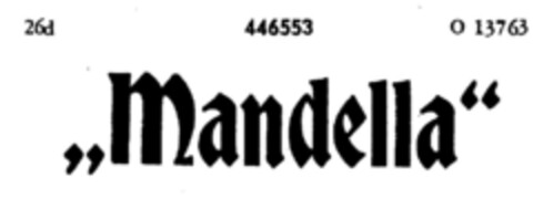 "Mandella" Logo (DPMA, 09.04.1932)