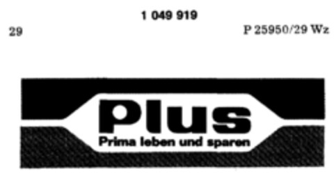 Plus Prima leben und sparen Logo (DPMA, 12.03.1979)