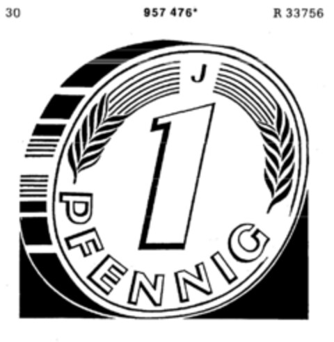 1 PFENNIG Logo (DPMA, 19.01.1977)