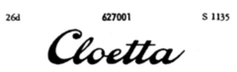 Cloetta Logo (DPMA, 10/26/1950)