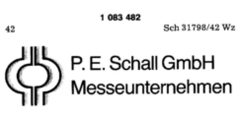 P.E. Schall GmbH Messeunternehmen Logo (DPMA, 04/16/1985)