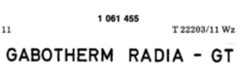 GABOTHERM RADIA - GT Logo (DPMA, 23.12.1982)