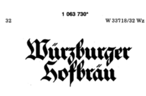 Würzburger Hofbräu Logo (DPMA, 12/07/1983)