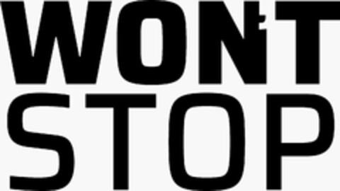 WON'T STOP Logo (DPMA, 12/16/2021)