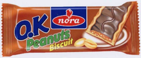 nora O.K Peanuts Biscuit Logo (DPMA, 27.08.2002)