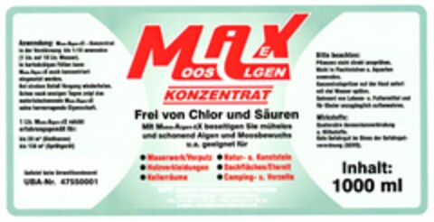 Moos-Algen-Ex Logo (DPMA, 11.08.2003)