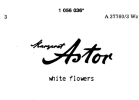 Margaret Astor white flowers Logo (DPMA, 11/03/1983)