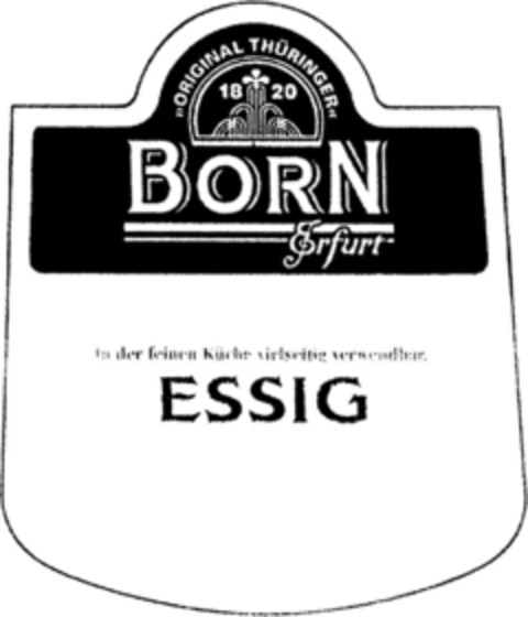 ORIGINAL THÜRINGER BORN Erfurt ESSIG Logo (DPMA, 07.09.1994)