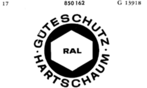 RAL GÜTESCHUTZ HARTSCHAUM Logo (DPMA, 14.12.1964)