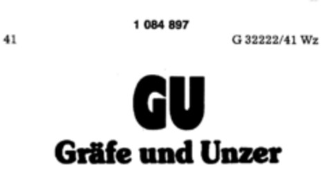 GU Gräfe und Unzer Logo (DPMA, 04/10/1985)