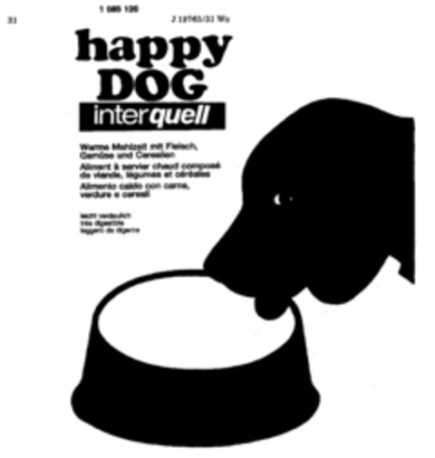 happy DOG interquell Logo (DPMA, 11.01.1985)