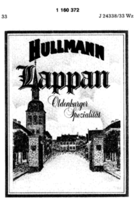 HULLMANN Lappan Oldenburger Spezialität Logo (DPMA, 15.09.1989)