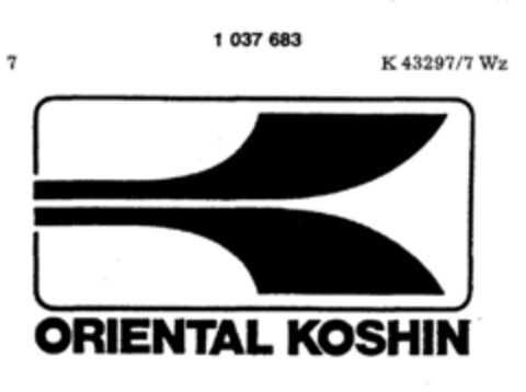 ORIENTAL KOSHIN Logo (DPMA, 29.04.1981)